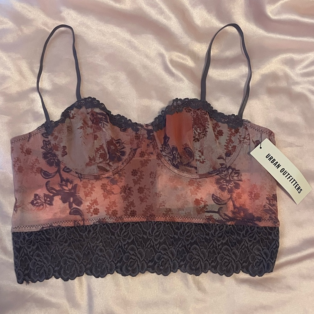 Out from Under Mesh Corset Cami Pink